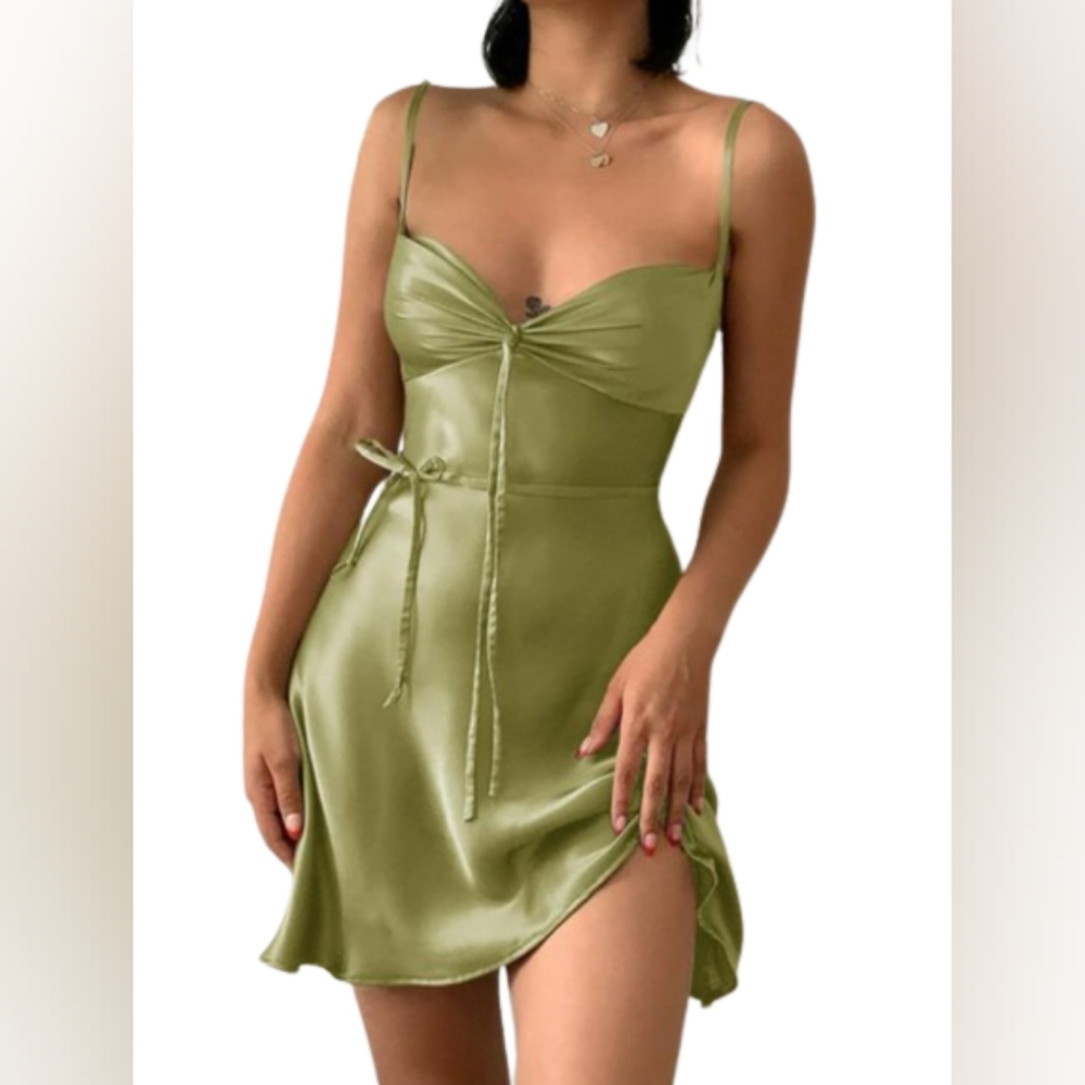 Marysol.Boutique Dress Drawstring Ruched Cami Women's